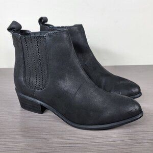 Steve Madden Nylie Chelsea Ankle Booties, Black Leather, Women's Size 5.5